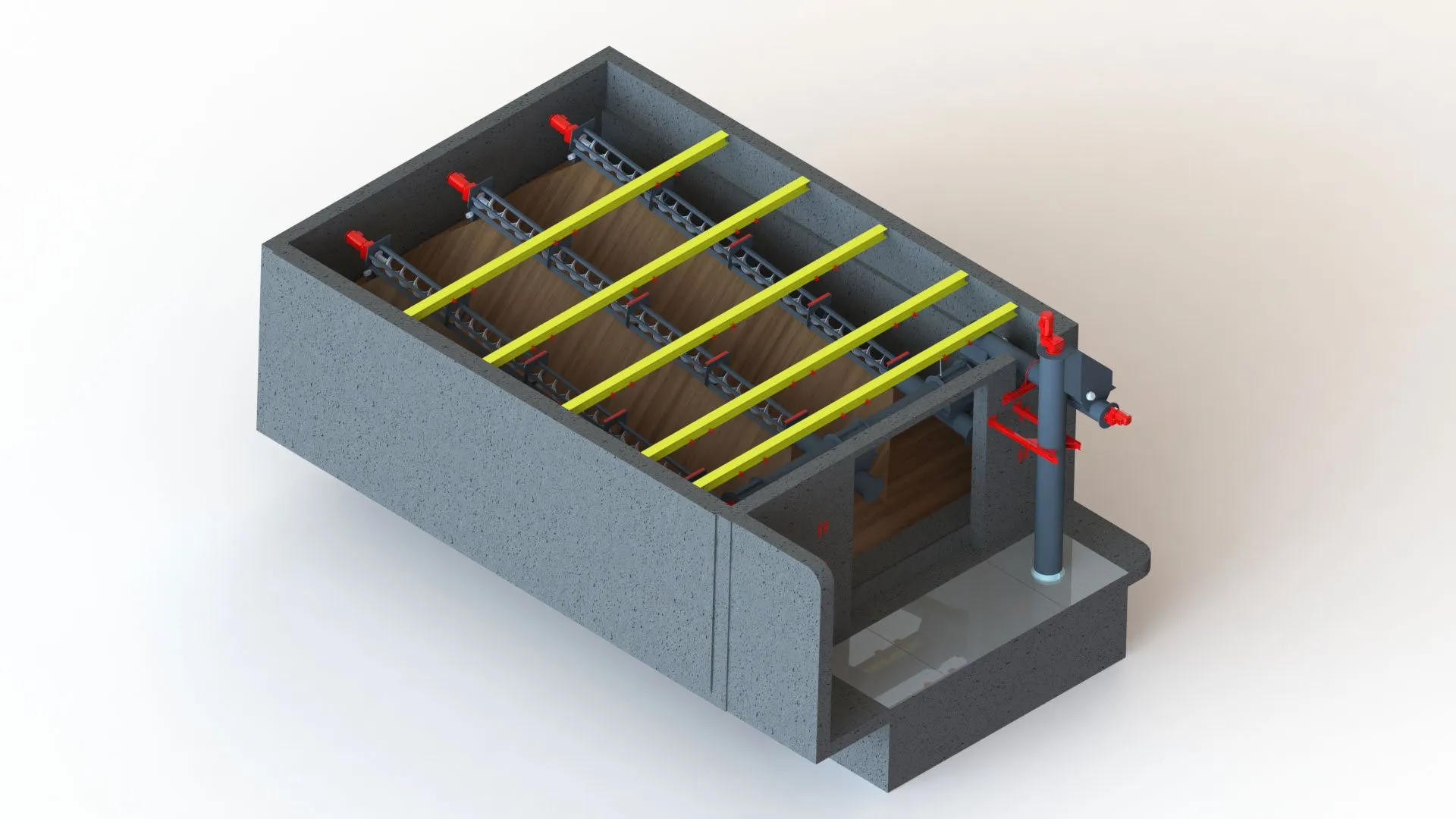 Bunker filling — detail of the conveying system