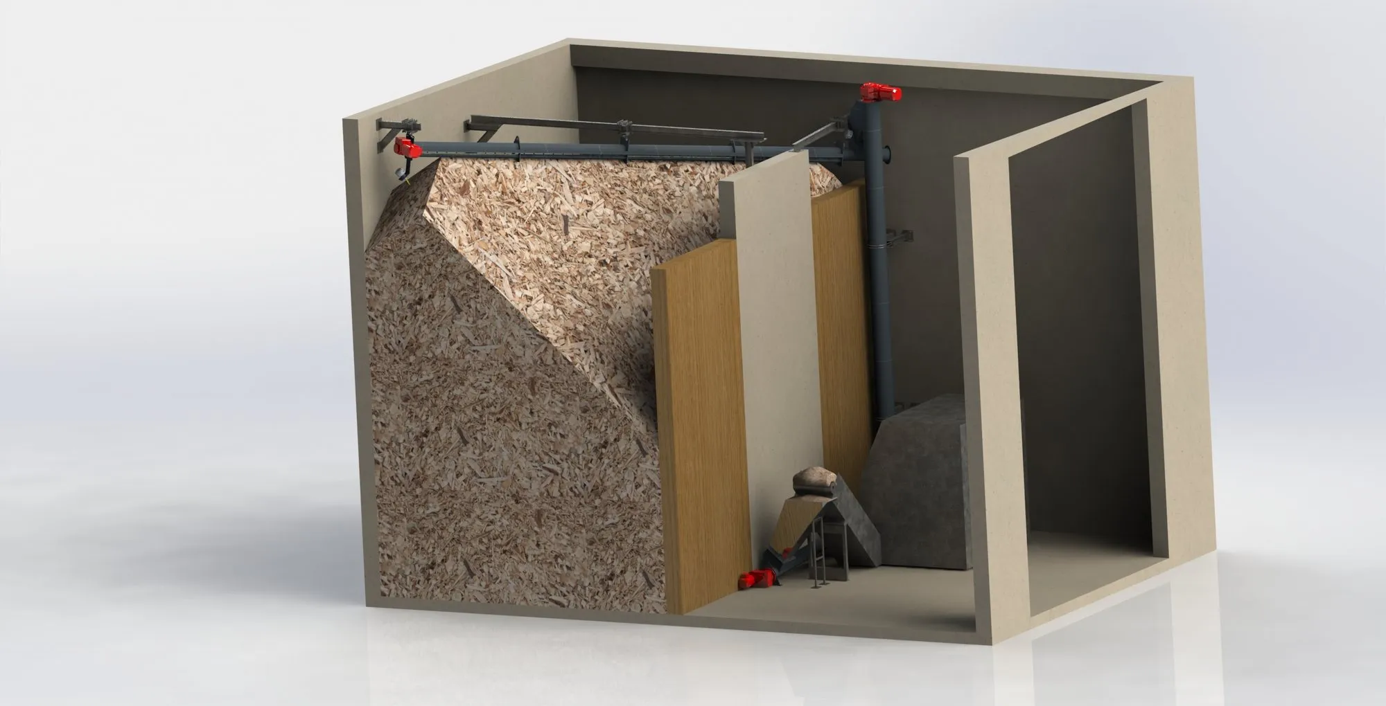 Bunker filling — Wildfellner conveying system in service